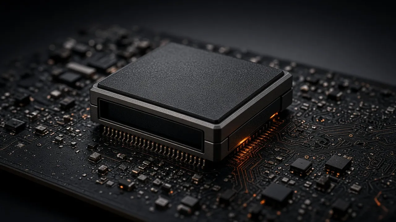 Module matériel évoquant l'intelligence artificielle et l'automatisation.